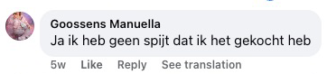 Reactie van Goossens