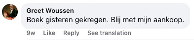 Reactie van Greet